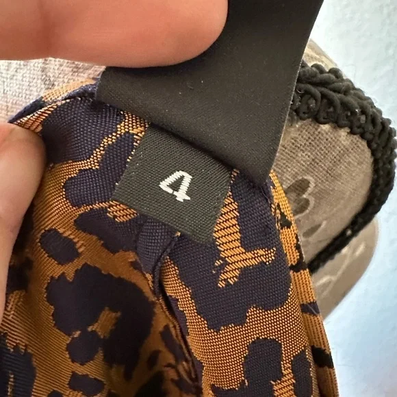 Zero+Maria Cornejo Lumi Cheetah Jacquard Ink Jet Apricot Blue & Copper dress -4 - Picture 10 of 10